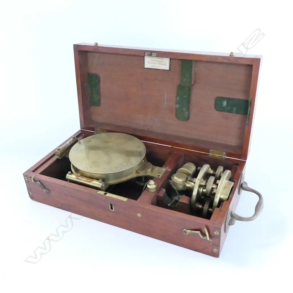 19thC SURVEYOR'S COMPASS by W & S JONES, No.30 LOWER HOLBORN, Image 1++